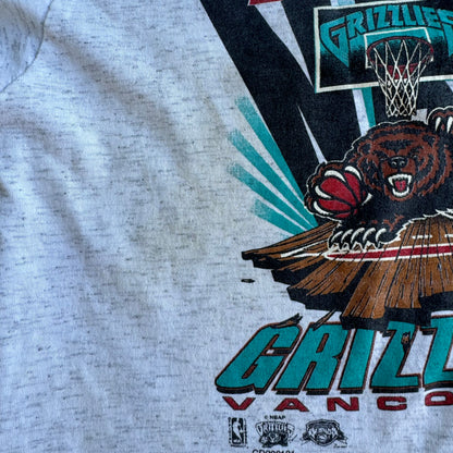 90s Vintage Kids Vancouver Grizzlies NBA Gray Tshirt 6Y 8Y