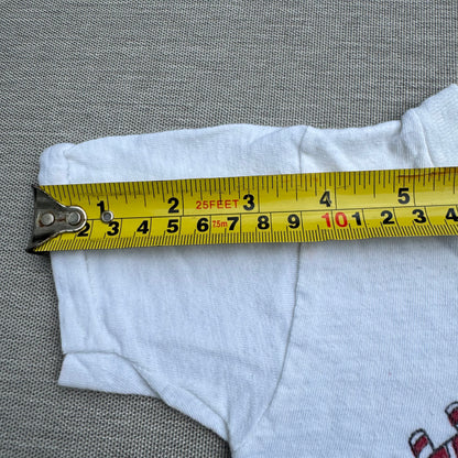 60s Kids Baby Vintage Christmas Santa Claus Michigan White Short Sleeve T-Shirt 12m 24m