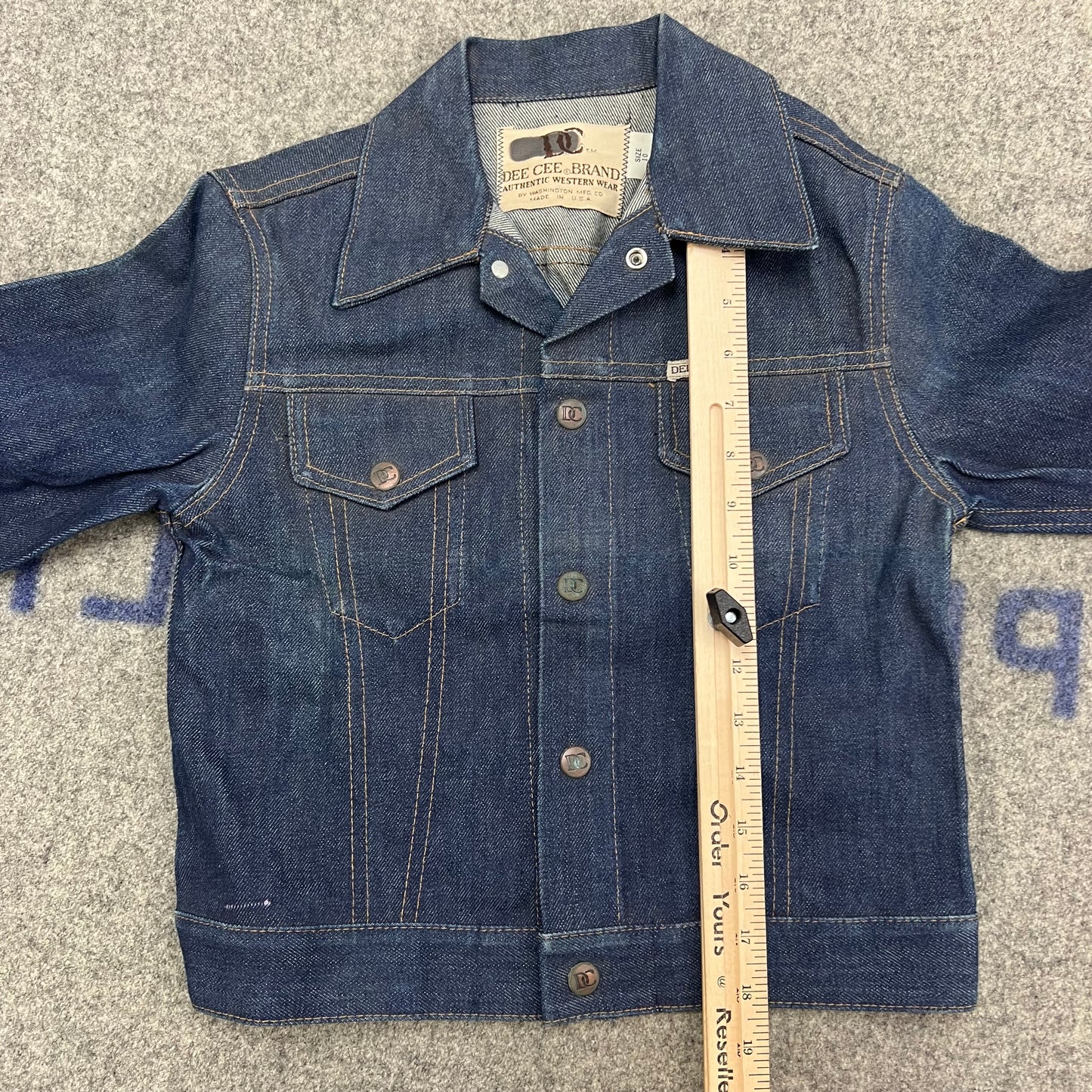 Vintage Kids Deadstock Dee Cee Denim Jacket size 10Y