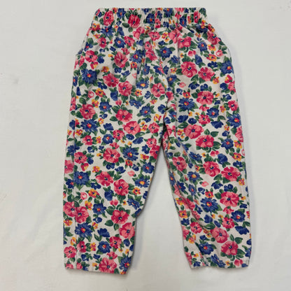 90s Kids Toddler Vintage Baby B’Gosh Oshkosh Floral All Over Print Pant White Tshirt 2pc Set / 24m 2T/ Made in USA Baby