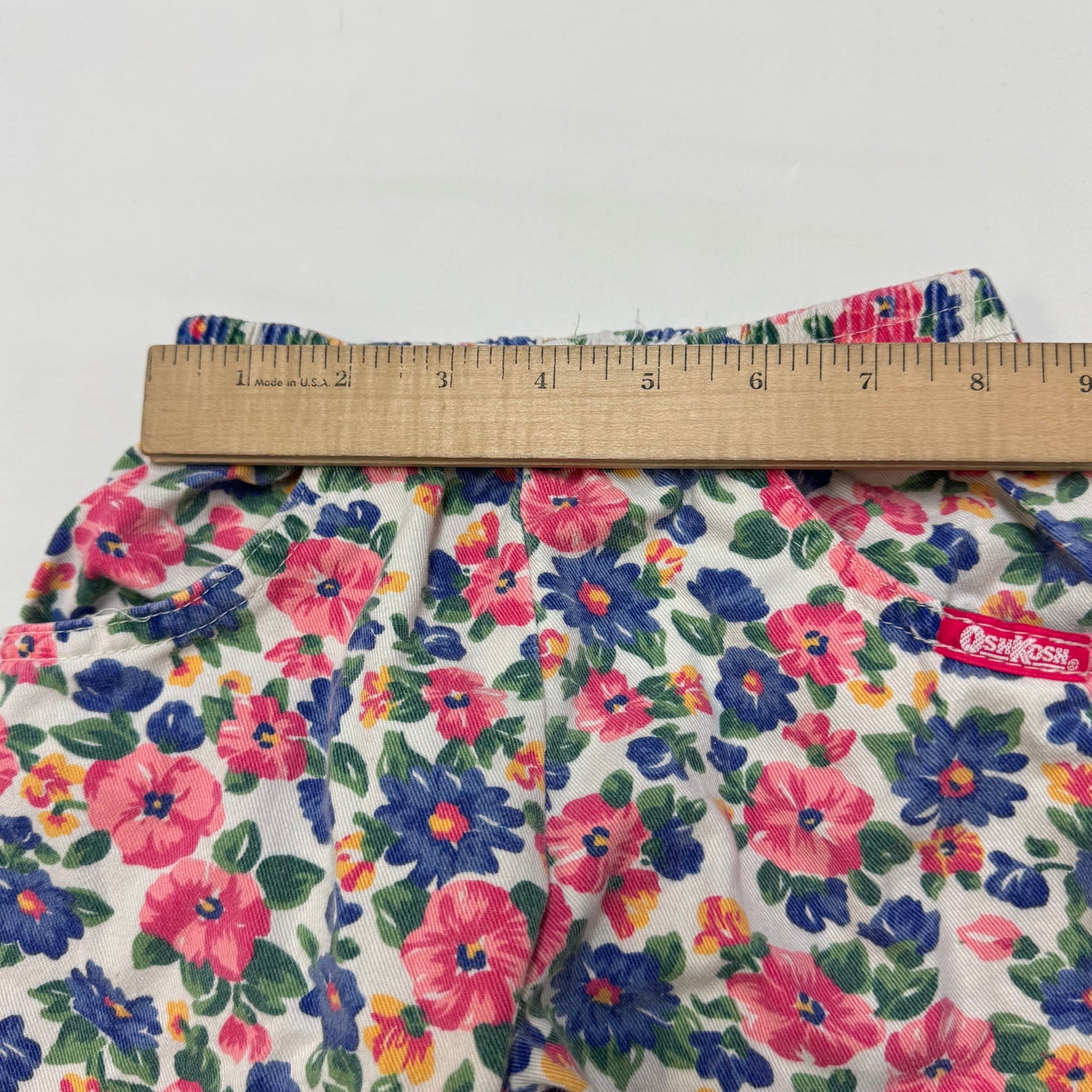 90s Kids Toddler Vintage Baby B’Gosh Oshkosh Floral All Over Print Pant White Tshirt 2pc Set / 24m 2T/ Made in USA Baby