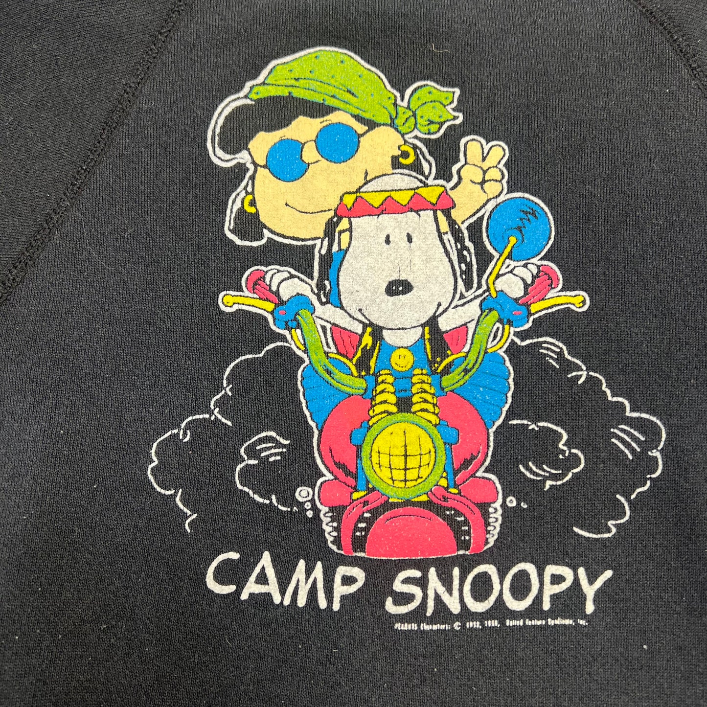 Kids Snoopy Black Sweat Hippie Peace S(8)