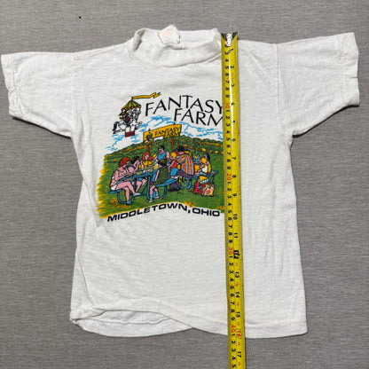 60s Kids Vintage Fantasy Farm Middletown Ohio Souvenir Single Stitch Short Sleeve 100% Cotton T-Shirt Baby Tee
