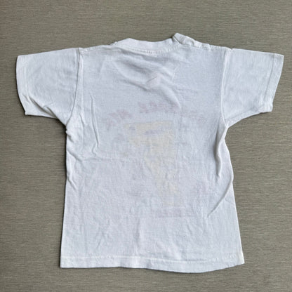 60s Kids Toddler Vintage Fruit of the Loom Hogback Mountain Vermont Souvenir White Single Stitch Short Sleeve T-Shirt 6Y