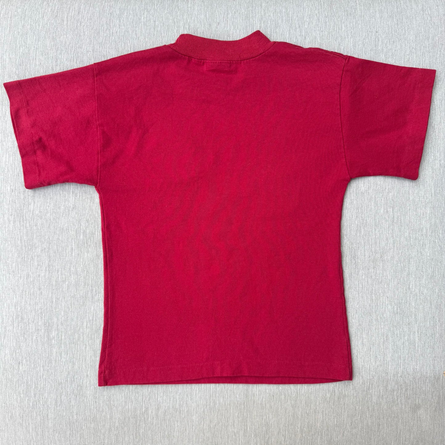80s 90s Kids Vintage Peanuts Charlie Brown & Linus Woodstock Mauve/Burgundy Short Single Stitch T-Shirt 7Y Made in USA