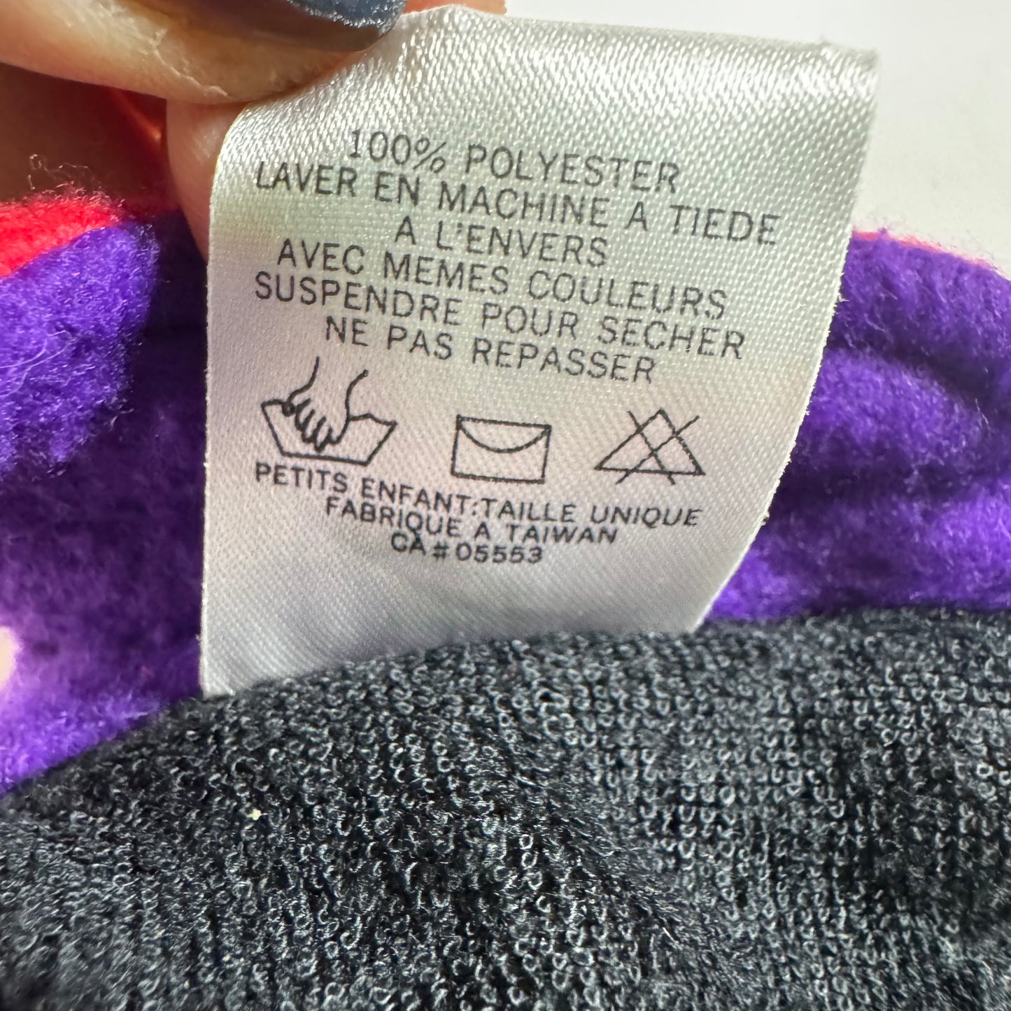 2000s Vintage Nike Kids Toddler Multicolored Fleece Warm Hat With Straps One Size Fits All 2T 3T