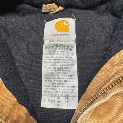 2005 Kids Active Brown Carhartt Lined Thick Warm Hooded Jacket M 8Y