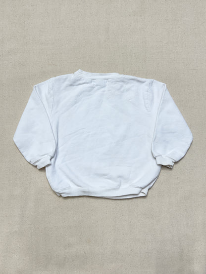 80s 90s Kids Toddler Vintage Oshkosh Bgosh Flawer Print White Longsleeve Cotton Top / 2T 3T / Made in USA