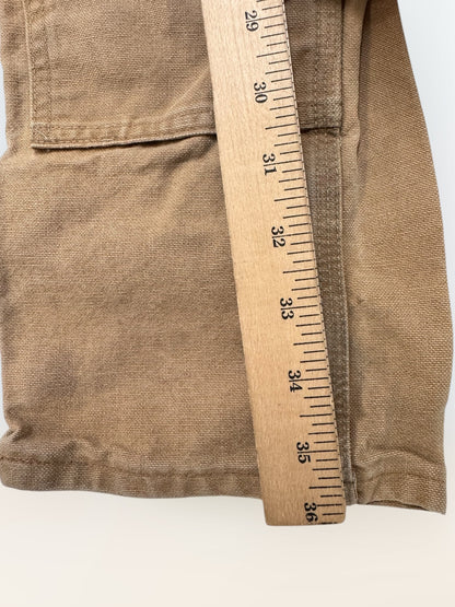 Kids Vintage Carhartt Faded Light Brown Overall Double Knees 6Y 7Y