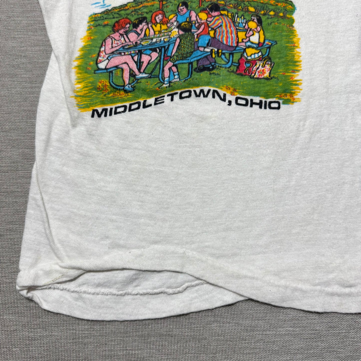 60s Kids Vintage Fantasy Farm Middletown Ohio Souvenir Single Stitch Short Sleeve 100% Cotton T-Shirt Baby Tee
