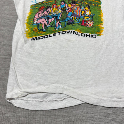 60s Kids Vintage Fantasy Farm Middletown Ohio Souvenir Single Stitch Short Sleeve 100% Cotton T-Shirt Baby Tee
