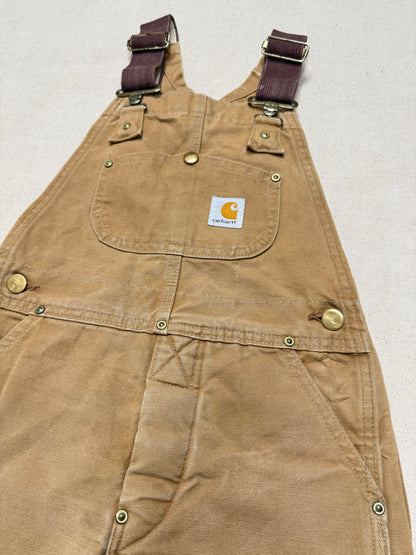 90s 2000 Kids Toddler Vintage Carhartt Duck Canvas Bib Lined Overall / 5y 6y