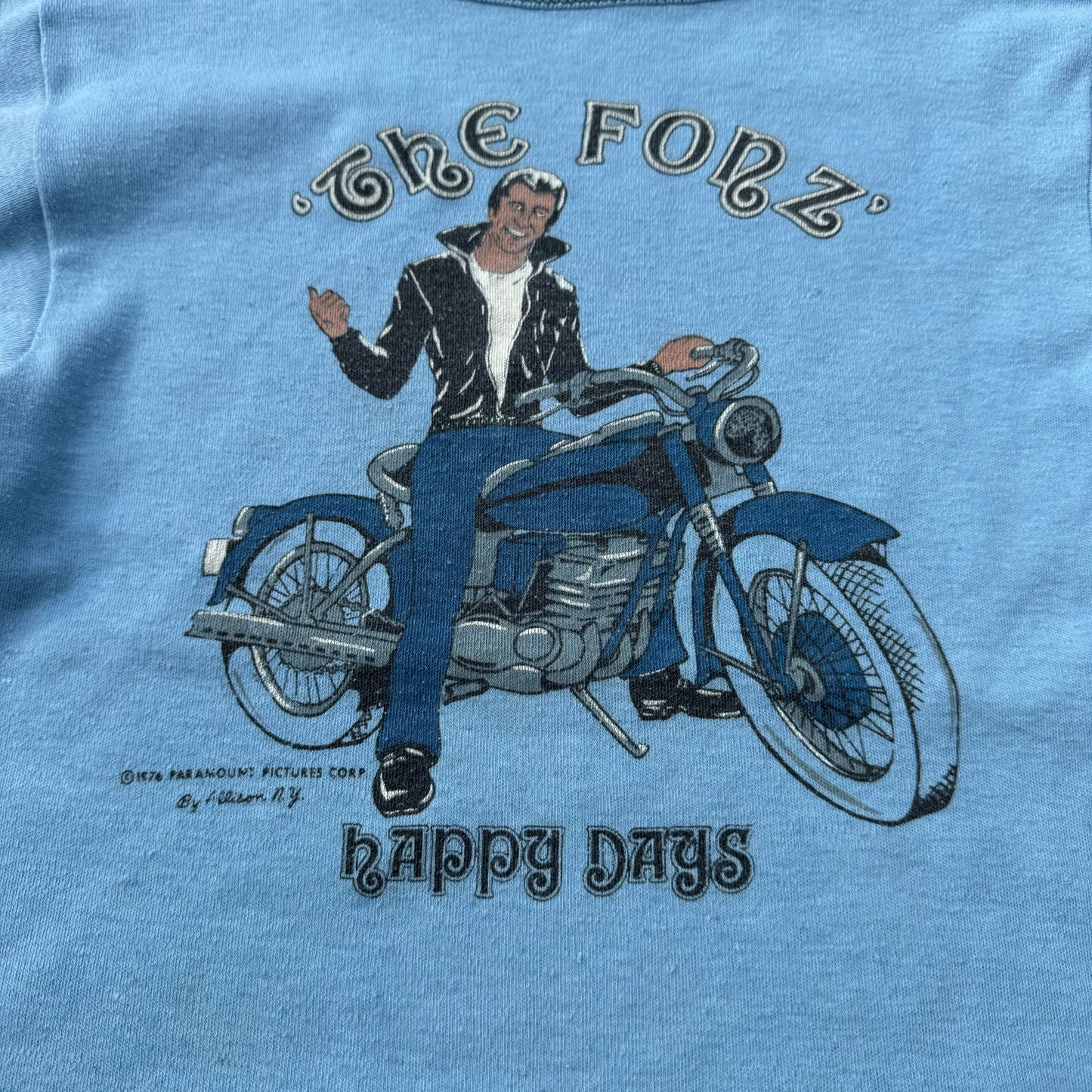 1976 Vintage Kids ‘The Fonz’ Happy Days Blue  L/S