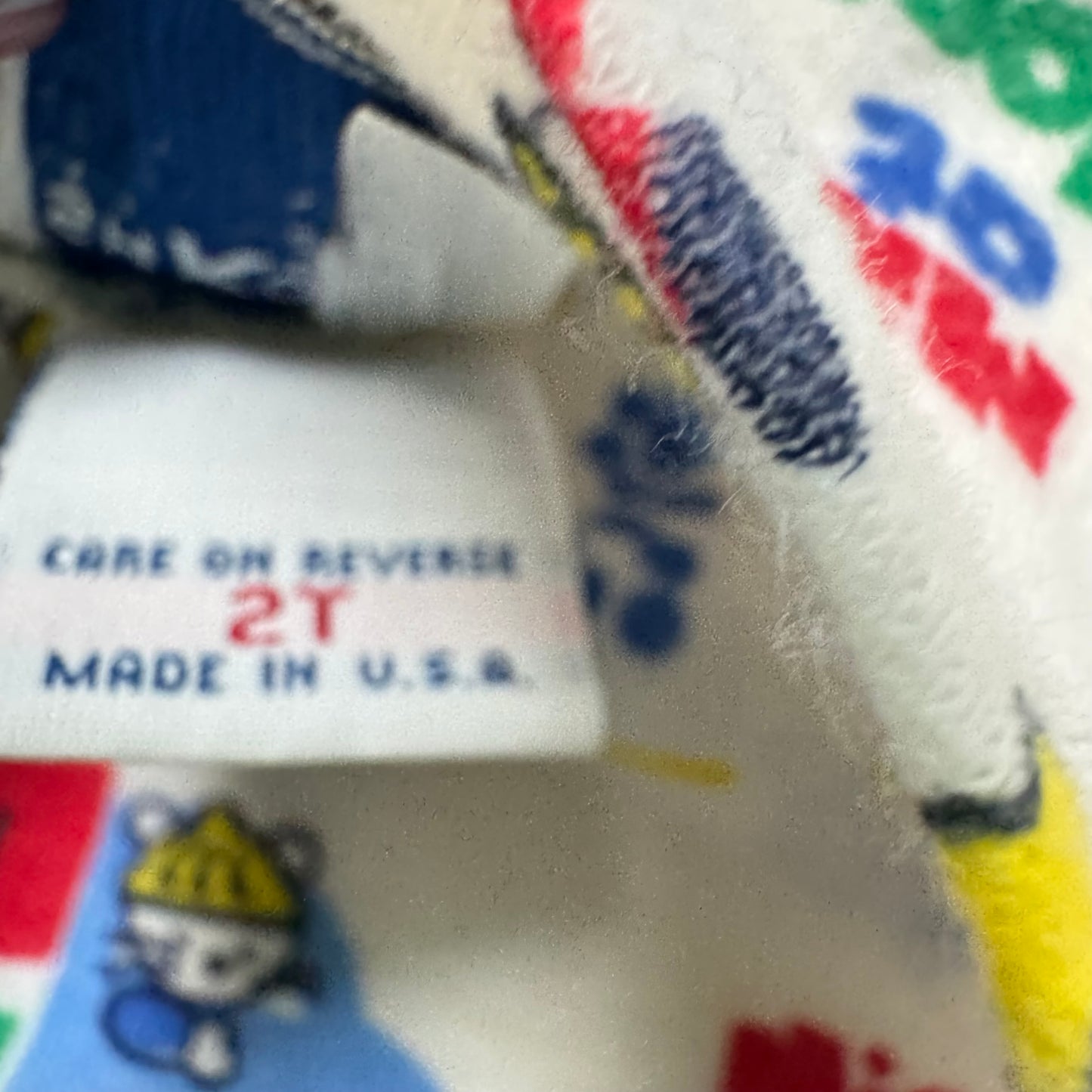 90s Kids Toddler Vintage Oshkosh Bgosh “ Mice at work” AOP Turtleneck Longsleeve Top / 2T/Made in USA