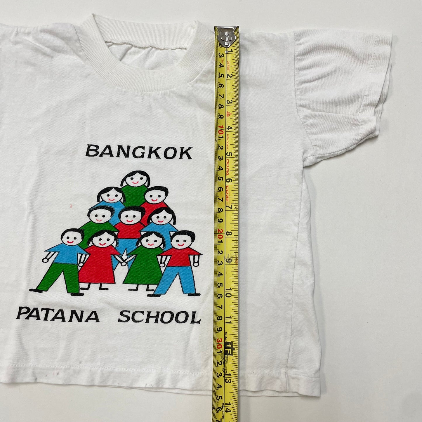 70s 80s Kids Toddler Vintage Bangkok Patana School Cute Graphic Tshirt / 3y 4y 5y