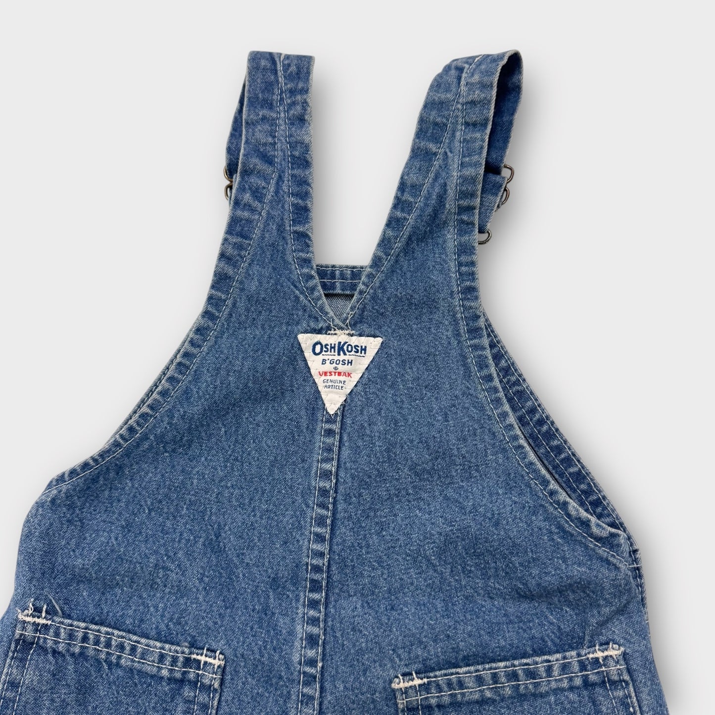 90s Kids Toddler Vintage Oshkosh B’Gosh Vestbak Denim Shortall Made in USA 3T