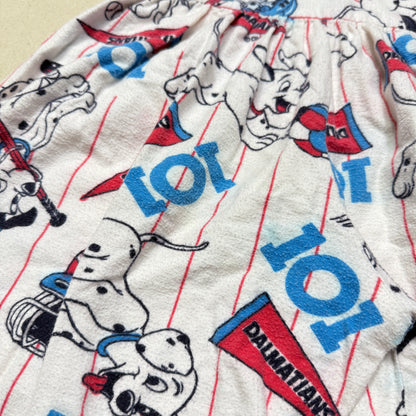 90s Kids Vintage Handmade Dalmatian Loose Fit Overall & Corduroy Zip Up Jacket 2pc Set / 4T 5T