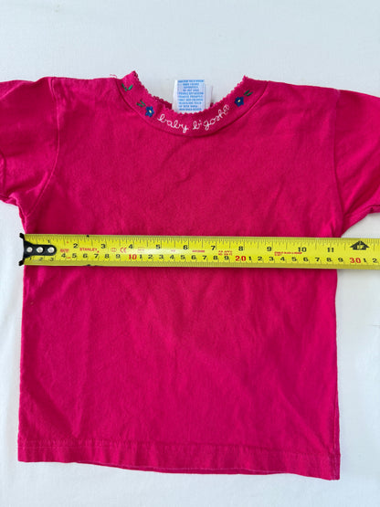 90s Kids Toddler Infant Vintage Baby Bgosh Oshkosh Bgosh Plaid Check Pink Tshirt Overall 2pc Set / 12m 18m 24m / Made in USA