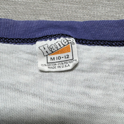 70s Kids Vintage Hanes Utah Honey Bee Souvenir Print White Short Sleeve T-Shirt M 10Y 11Y 12Y Made in USA