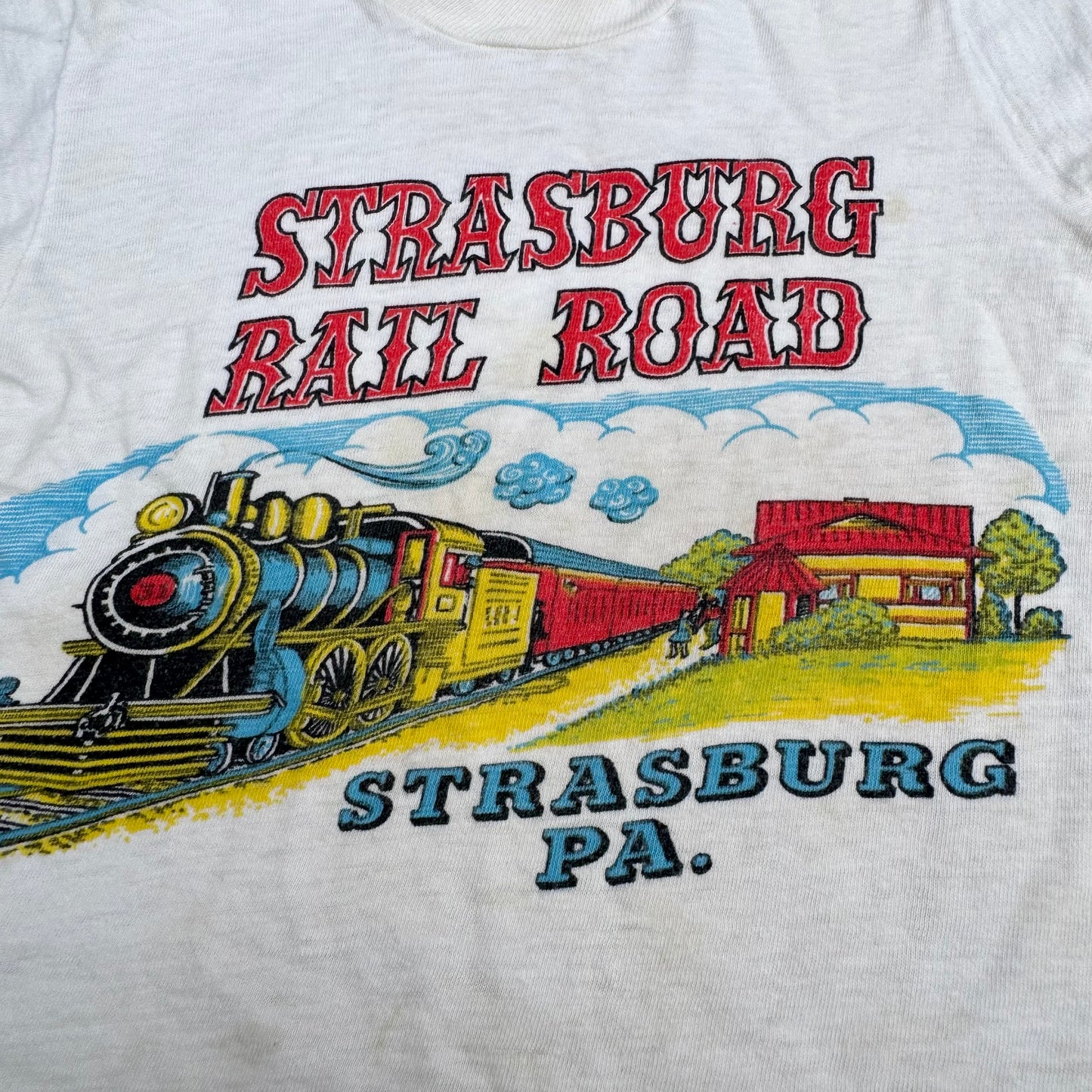 60s Kids Toddler Vintage Strasburg Rail Road PA Souvenir Single Stitch Short Sleeve T-Shirt 2T 3T 4Y
