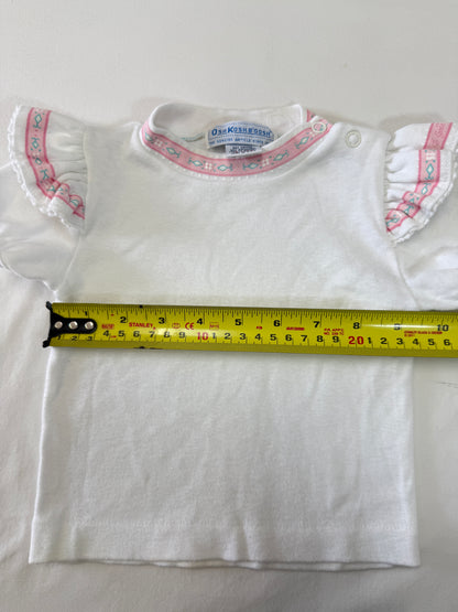 90s Kids Infant Baby Vintage Oshkosh Bgosh Rabitt AOP Overall and Raffle  Sleeve Tshirt 2pc Set / 3m 6m 9m / Made in USA set