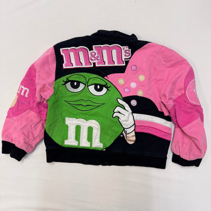 Kids M&M Racing Snap Pink Black Jacket 8Y 9Y 10Y