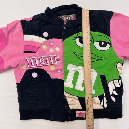 Kids M&M Racing Snap Pink Black Jacket 8Y 9Y 10Y