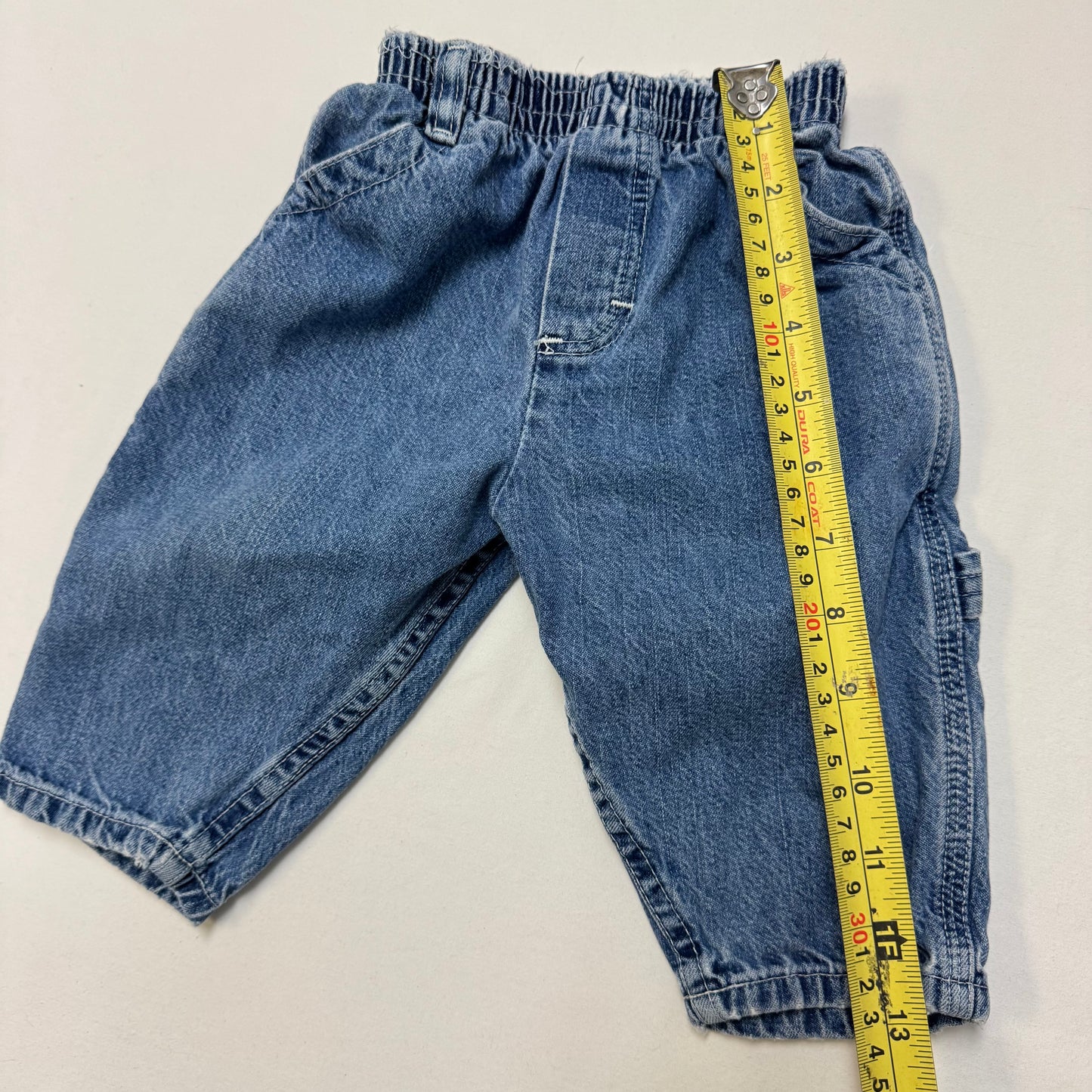90s Kids Toddler Infant Vintage Baby B’Gosh Oshkosh Elastic Waistband Denim Pant //6m9m/