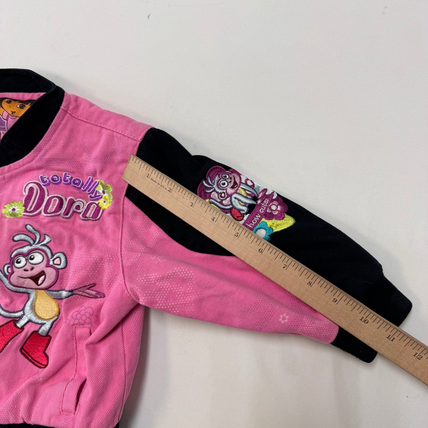 Kids Toddler Dora Racing Pink Snap Jacket 3T