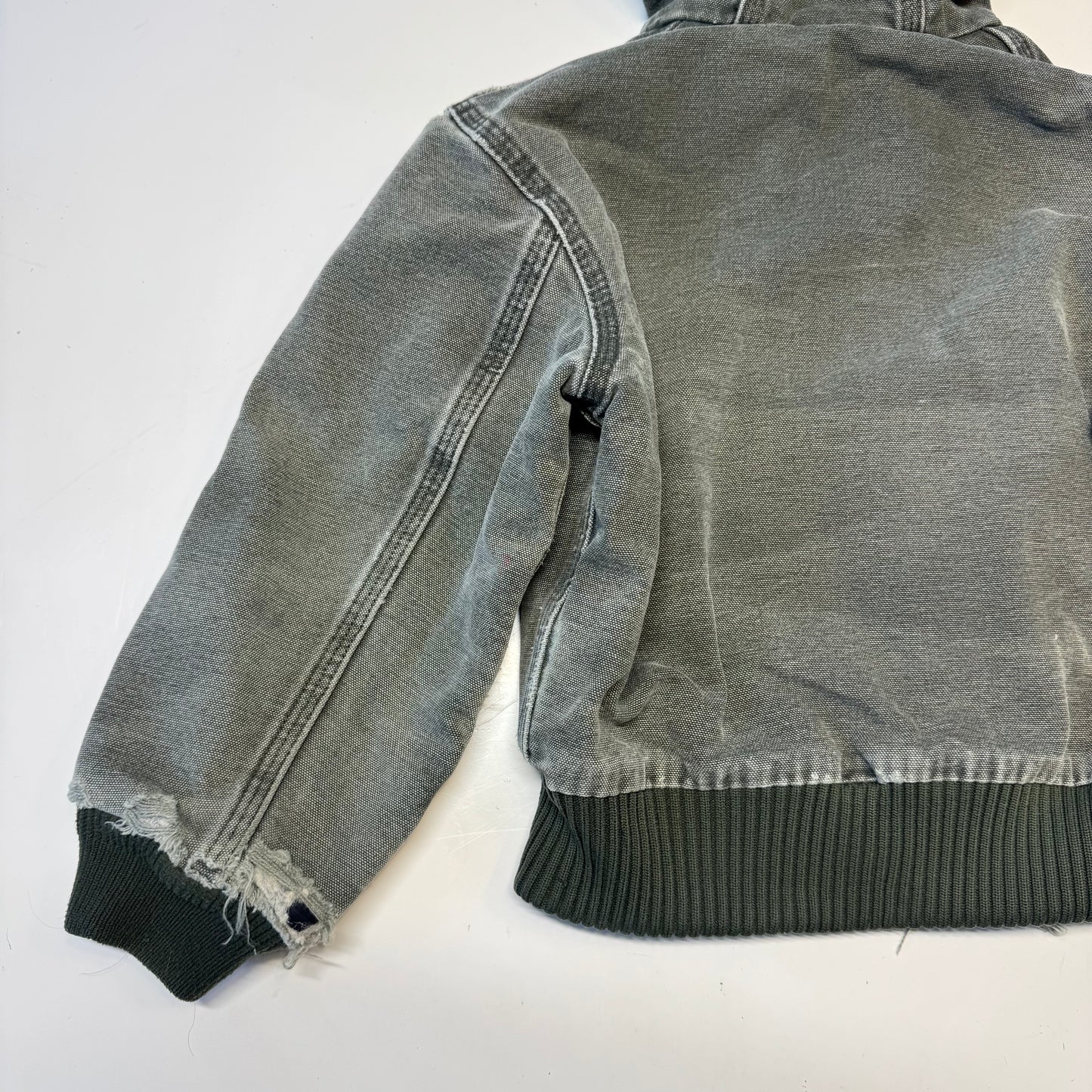 2006 Kids Toddler Vintage Active Dark Green Hooded Carhartt Jacket XS 4Y 5Y