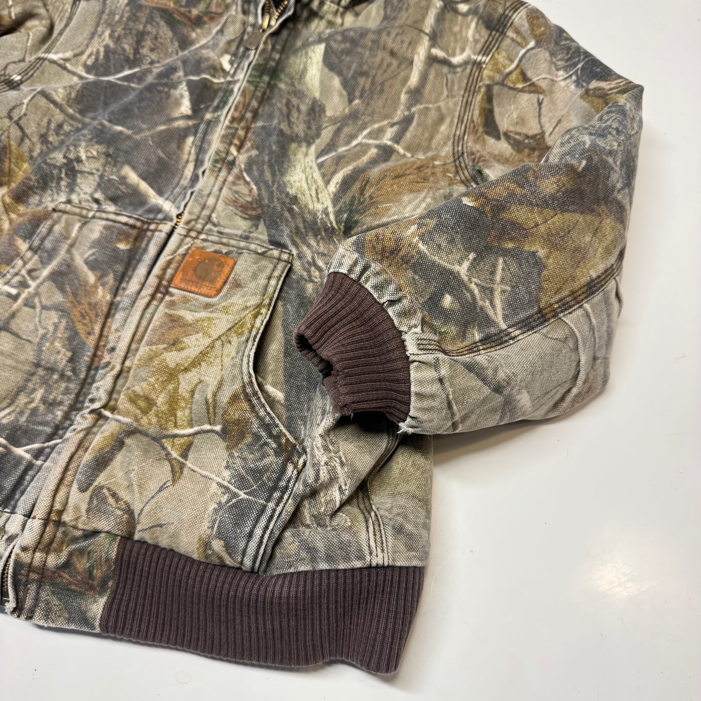 2000s Kids Youth Vintage Carhartt Camo Real Tree Hooded Active Lined Heavy Jacket / S/ 7y 8y