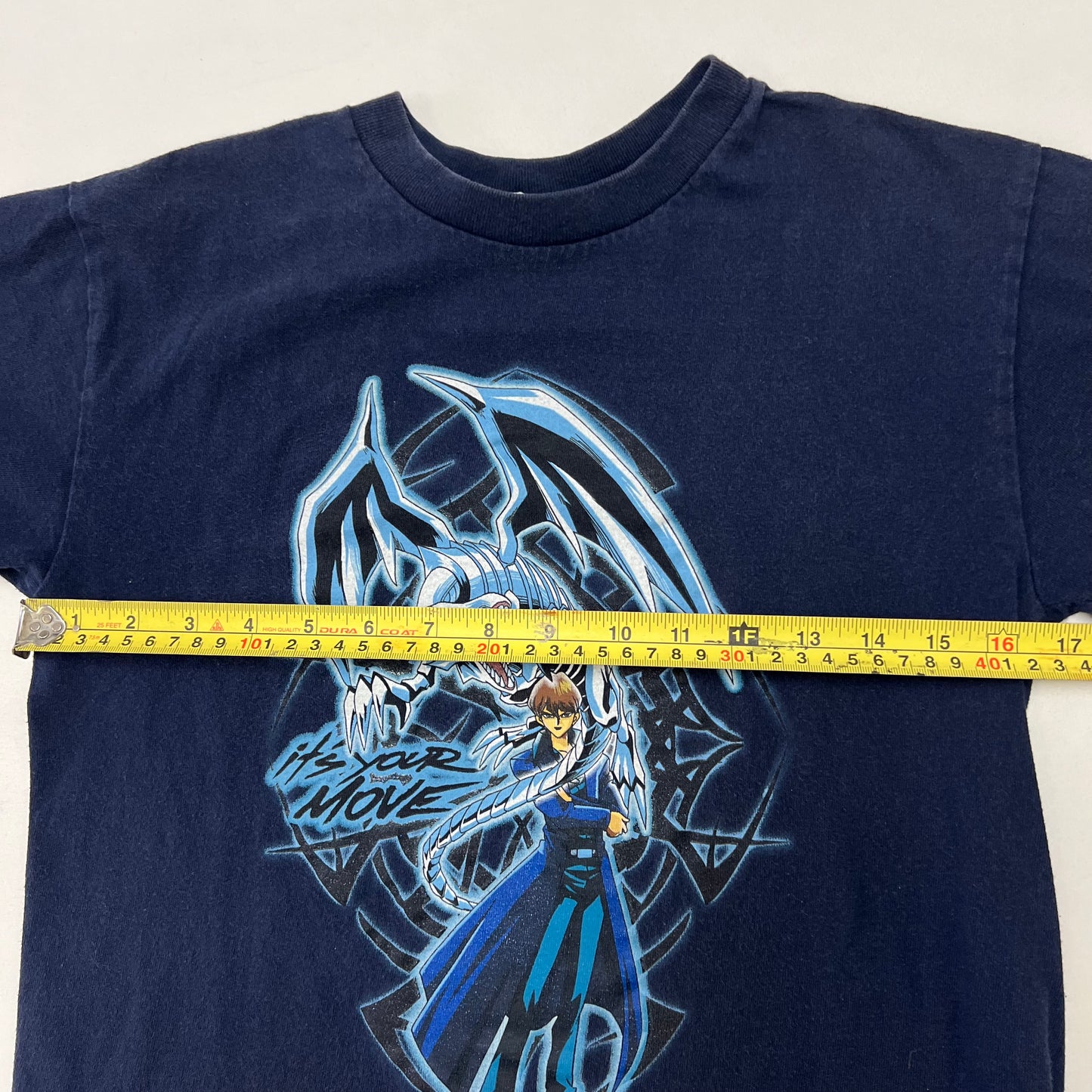 Y2K Kids Vintage Yu-Gi-Oh! King Of Games Navy T-shirt M(10-12Y)