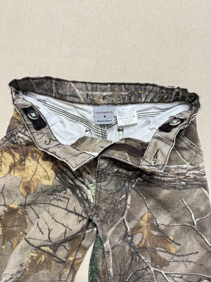 Kids Vintage Carhartt Duck Real Tree Camo Adjustable Waist Pants / 5y 6y