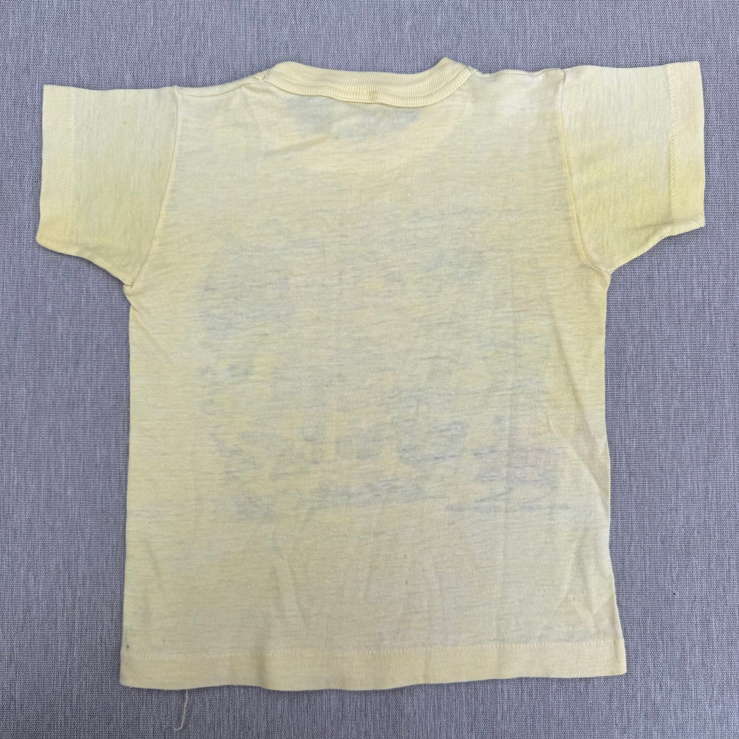 70s Kids Toddler Vintage Georgia State Print Souvenir Light Yellow Single Stitch Short Sleeve T-Shirt 2T 3T