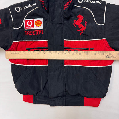 Kids Black Ferrari Zip Jacket Big Logo XS 3Y 4Y 5Y