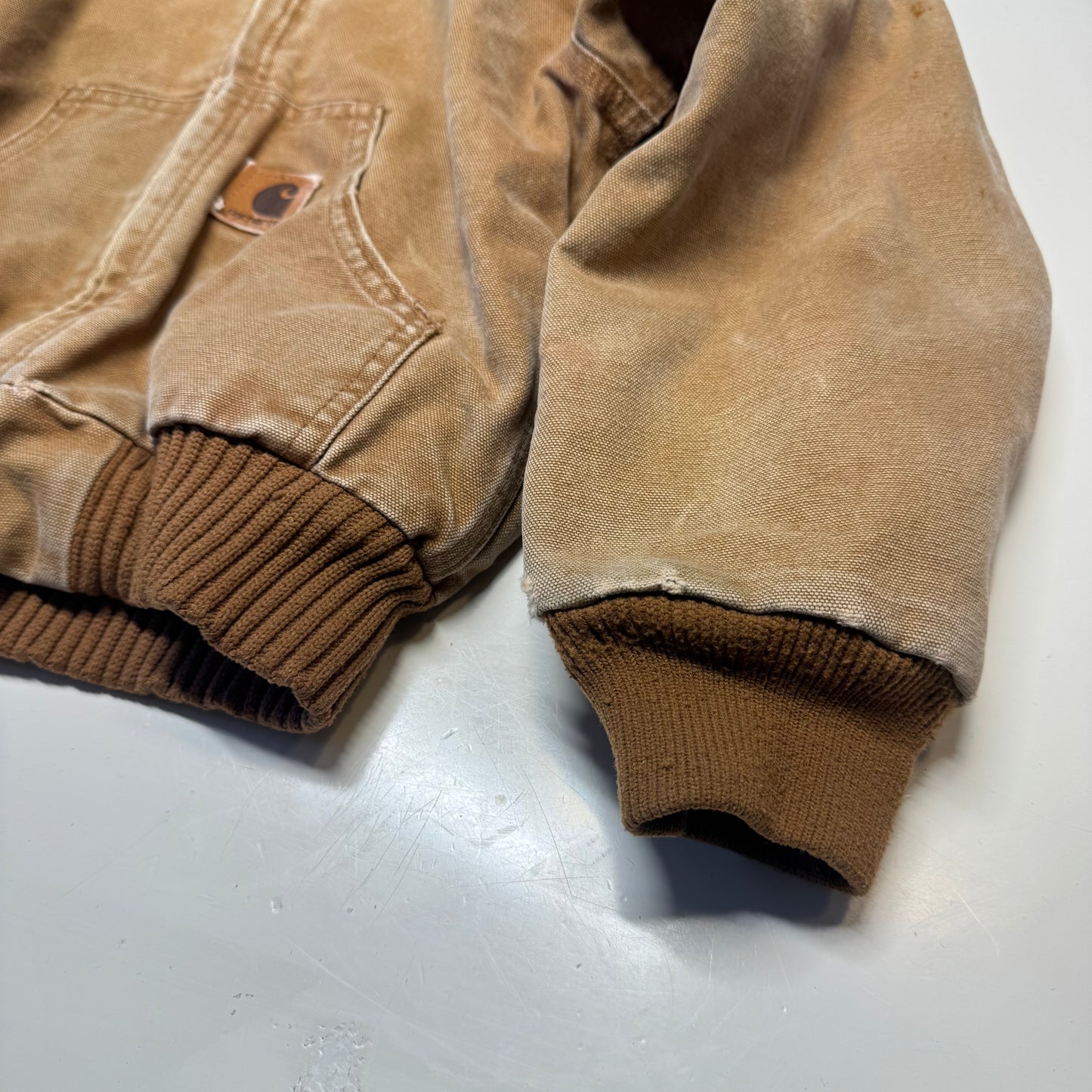 2005 Kids Active Brown Carhartt Lined Thick Warm Hooded Jacket M 8Y