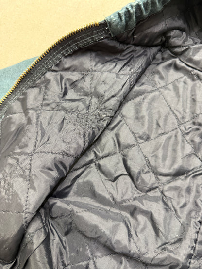 1999 90s Kids Toddler Vintage Carhartt Dark Green Quilted Lined Hooded Active Jacket / 2T 3T 4T