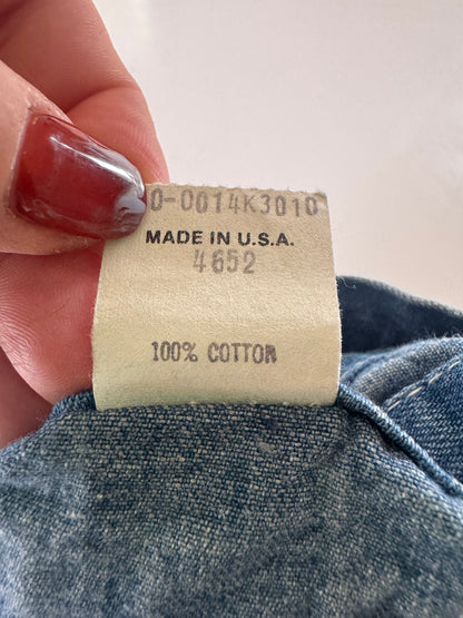 90s Kids Toddler Infant Vintage Baby B’Gosh Oshkosh Blue Denim 100% Cotton Shortalls //6m / Made in USA