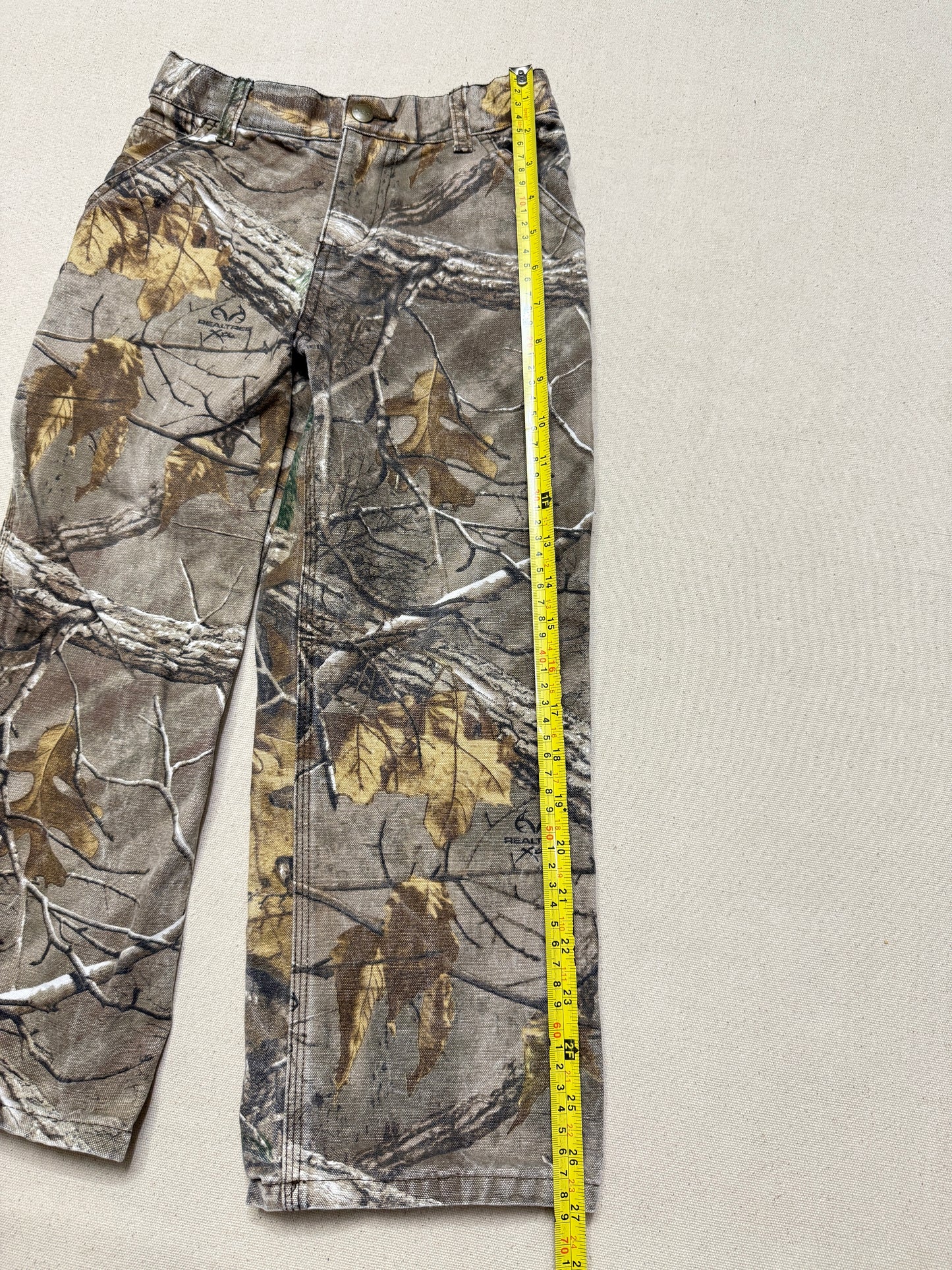 Kids Vintage Carhartt Duck Real Tree Camo Adjustable Waist Pants / 5y 6y