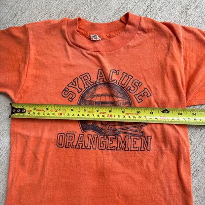 80s Kids Vintage Screen Stars Syracuse Orangemen Football Orange T-shirt 10Y 12Y