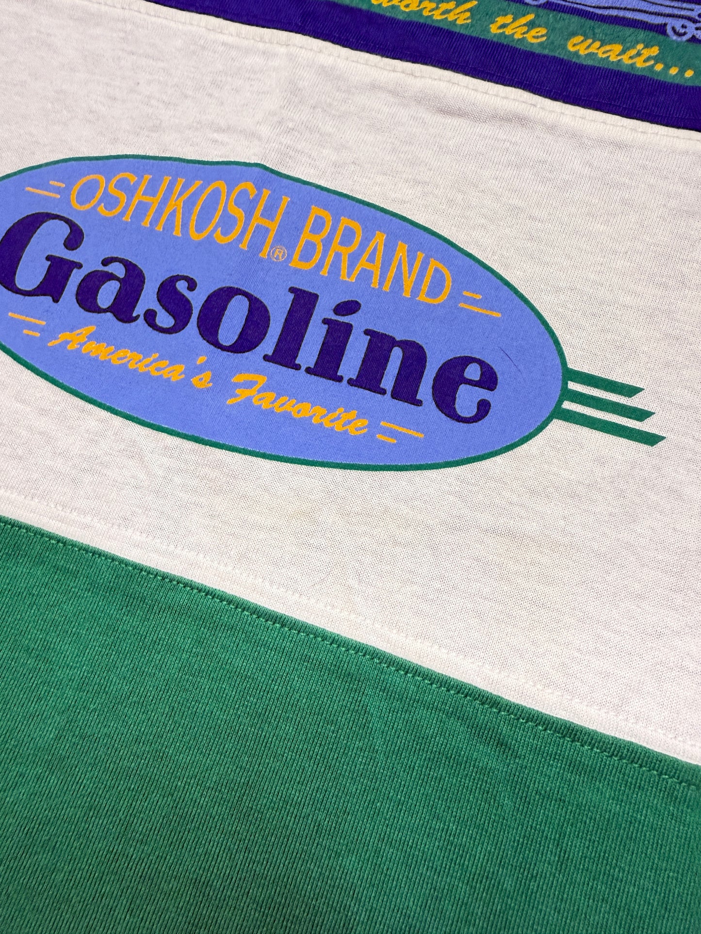 90s Kids Toddler Vintage Deadstock NWT Oshkosh Bgosh Car Design Thick Stripe Longsleeve Tshirt / 4T 5T / Made in USA