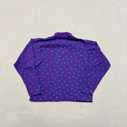 90s Kids Toddler Vintage Star Moon AOP Longsleeve Tshirt & Corduroy Overall 2pc Set / 24m 2T 3T