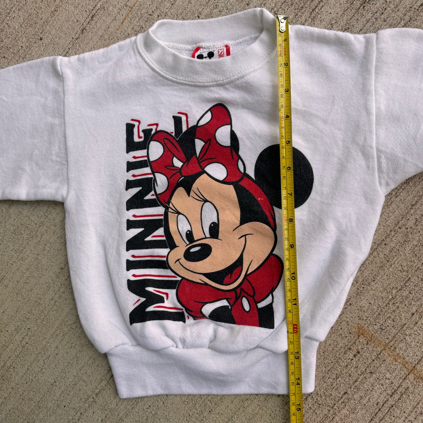 Kids Vintage Disney Minnie White Sweatshirt 4Y 5Y 6Y