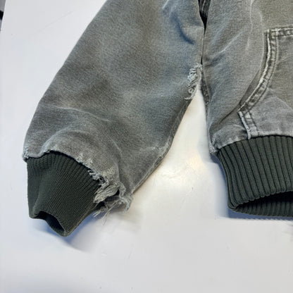 2006 Kids Toddler Vintage Active Dark Green Hooded Carhartt Jacket XS 4Y 5Y