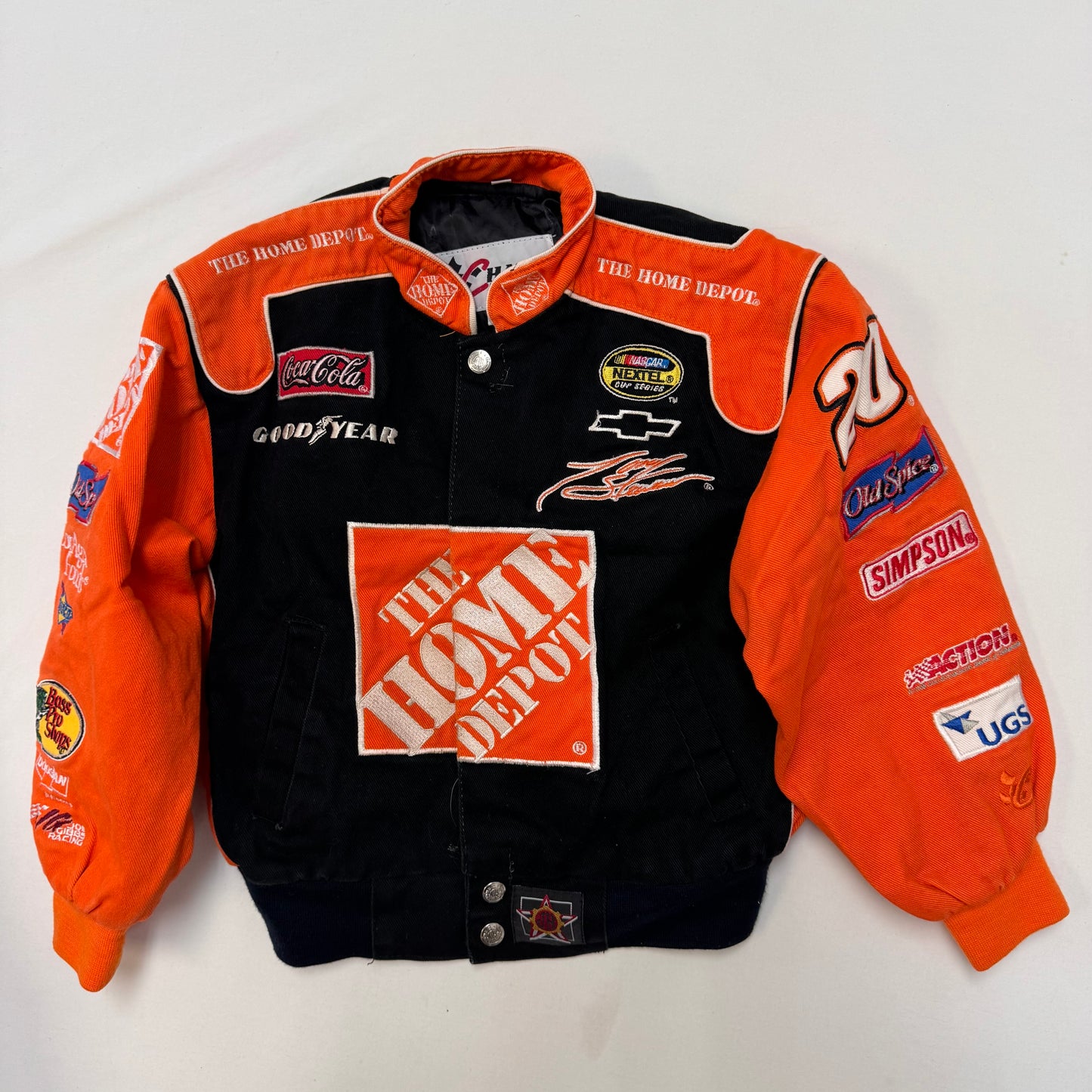 Kids Chase Authentics NASCAR   Home Depot Snap Jacket M 5Y 6Y