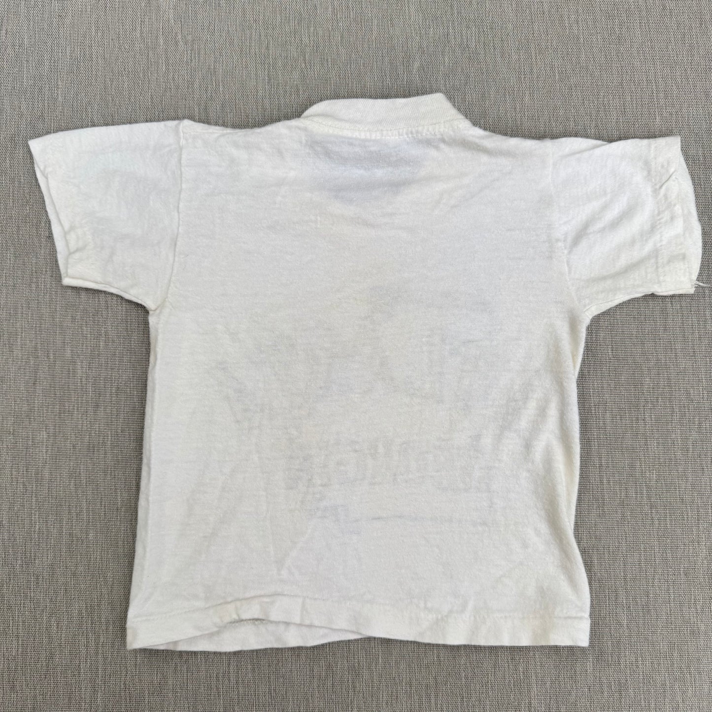60s Kids Baby Vintage Atlanta Georgia Souvenir Single Stitch Short Sleeve T-Shirt 100% Cotton Off White  2T Made in USA