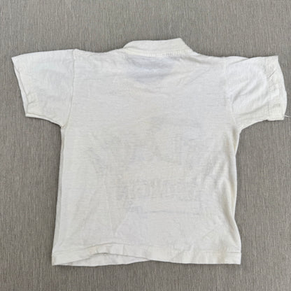 60s Kids Baby Vintage Atlanta Georgia Souvenir Single Stitch Short Sleeve T-Shirt 100% Cotton Off White  2T Made in USA