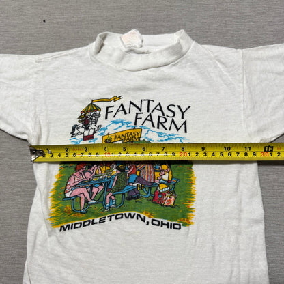 60s Kids Vintage Fantasy Farm Middletown Ohio Souvenir Single Stitch Short Sleeve 100% Cotton T-Shirt Baby Tee