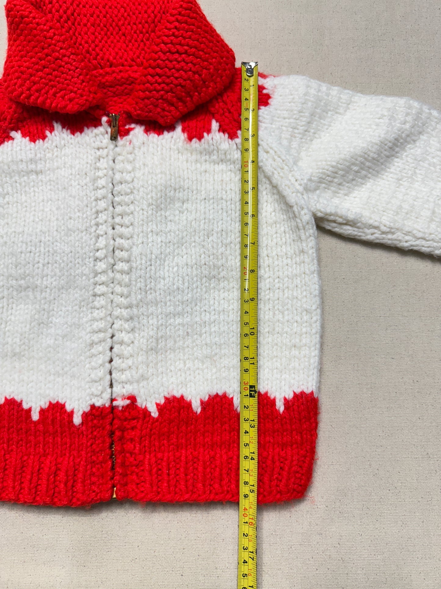 70s 80s Kids Toddler Vintage Carousel Embroidered Shawl Collar Talon Zipper Cowichan Sweater / 3T 4T 5T