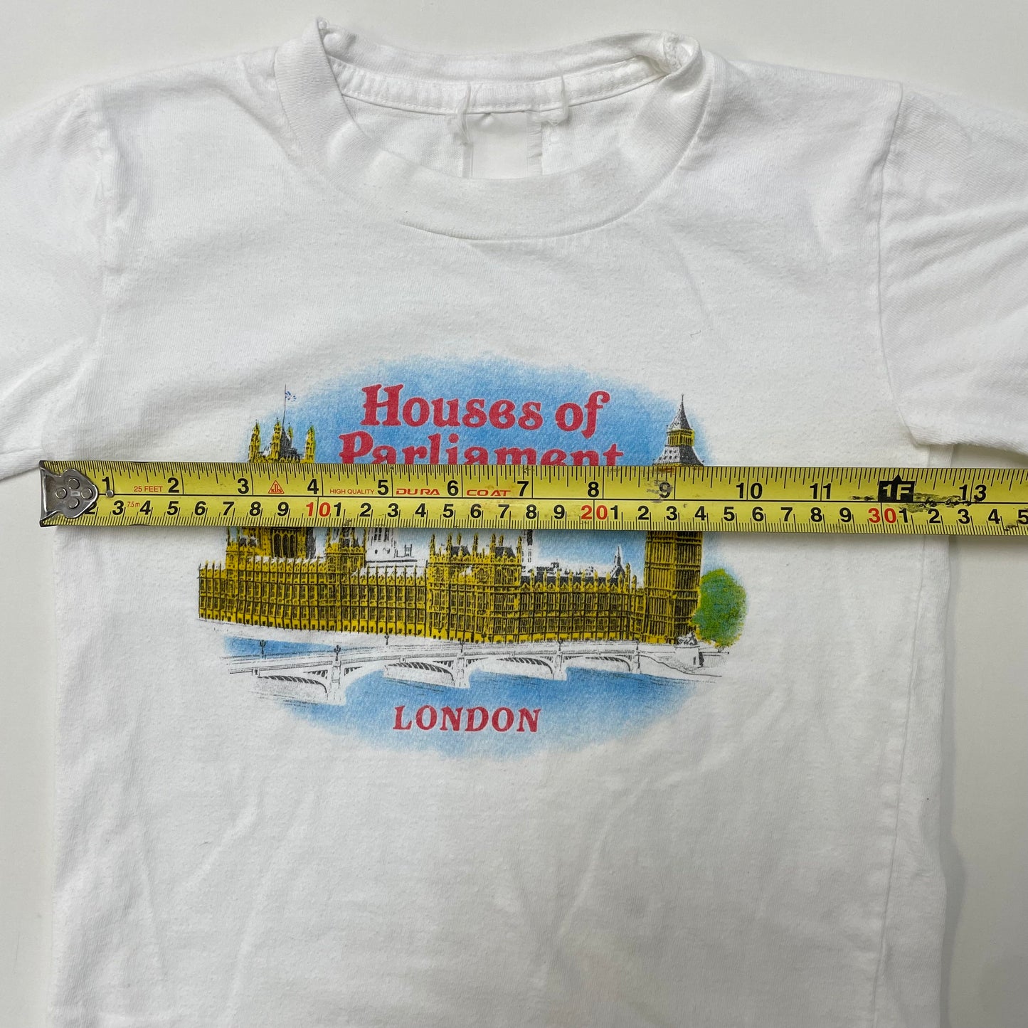 90s Kids Toddler Vintage House of Parliament Big Ben London UK Souvenir Tshirt / 3y 4y 5y